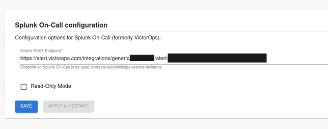 Set Splunk On-Call Config